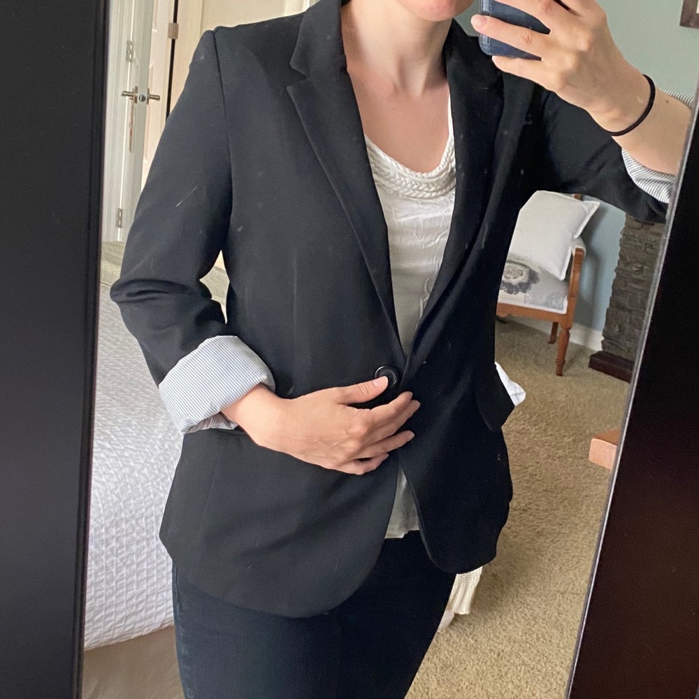 Seductions Casual Boyfriend-style Black Blazer